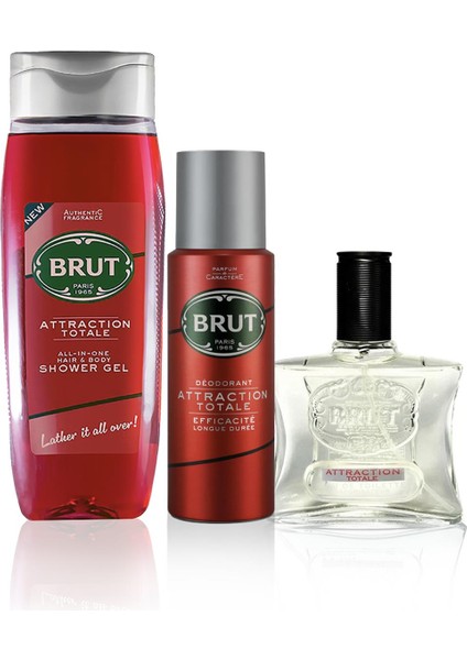 Attraction Erkek Bakım Seti Parfüm Edt 100 ml, Deodorant 200 ml, Duş Jeli 500 ml