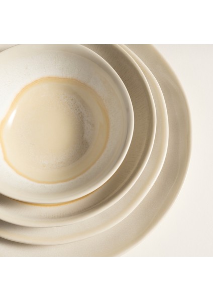 Leırıa Stoneware Pasta Tabağı 23 cm Krem