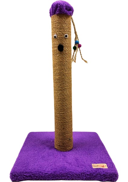 Kedi Tırmalama Sütunu 50 cm Tırmalama Çubuğu-Direği Doğal Kendir Halat Evc50cm