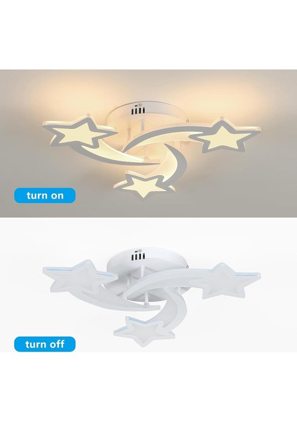 Modern LED Yıldız Şekli Metal Akrilik Tavan Işığı (Yurt Dışından)