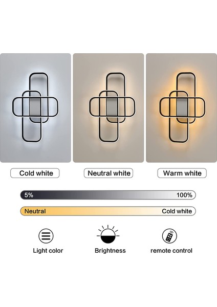 Modern LED Uzaktan Kumandalı 44W Tavan Lambası (Yurt Dışından)