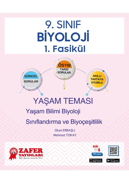 Zafer Yayınları 9. Sınıf Biyoloji Soru Bankası Fasikül Seti - Yeni