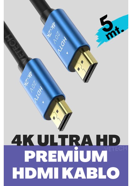 4K HDMI Kablosu Hdtv 2.0V Oyuncu Bilgisayarı, Playstation, Xbox, Notebook Için