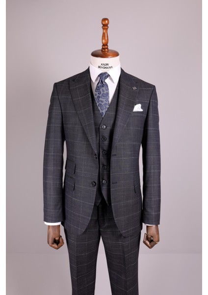 Kırlangıç Yaka Yelekli Erkek Takım ELBISE-KA1002-0014