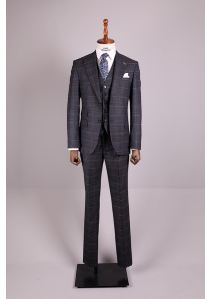 Kırlangıç Yaka Yelekli Erkek Takım ELBISE-KA1002-0014 fırsatları