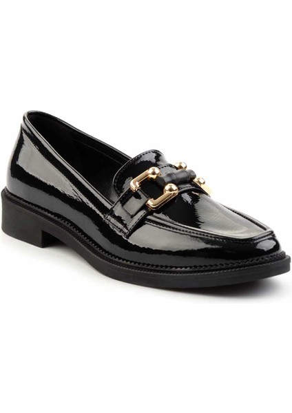 Siyah Kırışık Rugan Kadın Loafer Ayakkabı K01474091308 modelleri