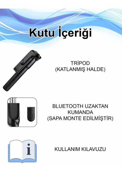 Ayaklı Siyah Mini Tripod