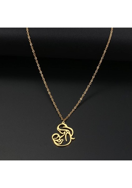 Anne ve Bebek Gümüş Kolye