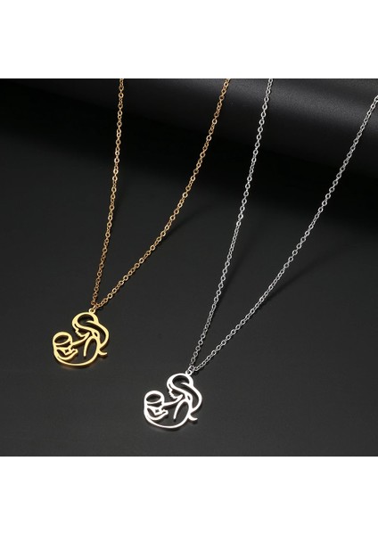 Anne ve Bebek Gümüş Kolye modelleri