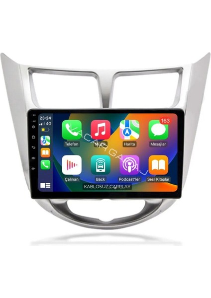 Hyundaı Accent Blue 2011-19 Uyumlu Androıd Multimedya Gerçek 2/32 Kablosuz Carplay Geri Görüş Kmr