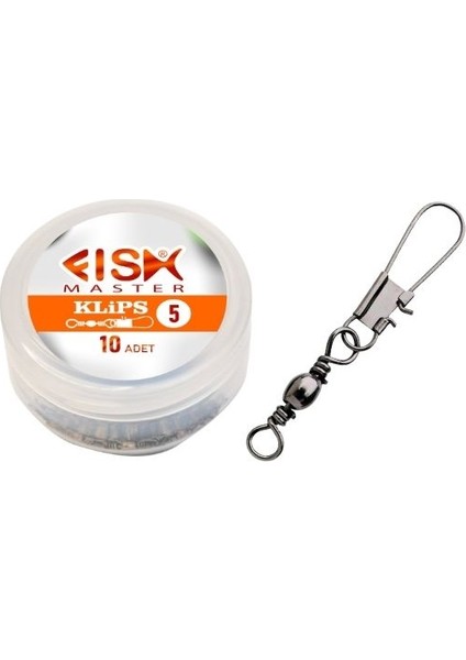 Fish Master Paslanmaz Fırdöndülü Klips 10 Lu Özel Kutulu Paket