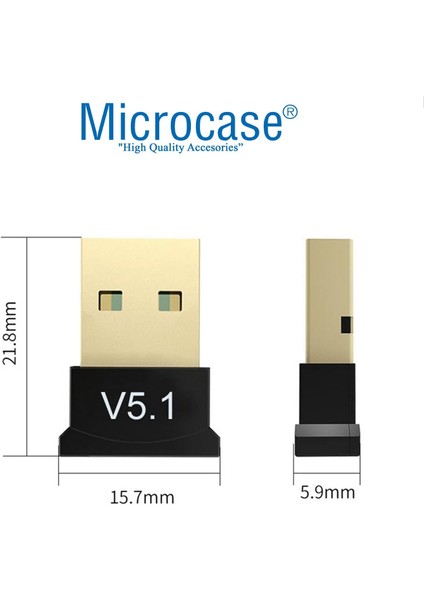 Mini V5.1 USB Bluetooth Dongle 5.1 Bluetooth Adaptör [tak Çalıştır] Bluetooth Aparatı Çevirici Dönüştürücü