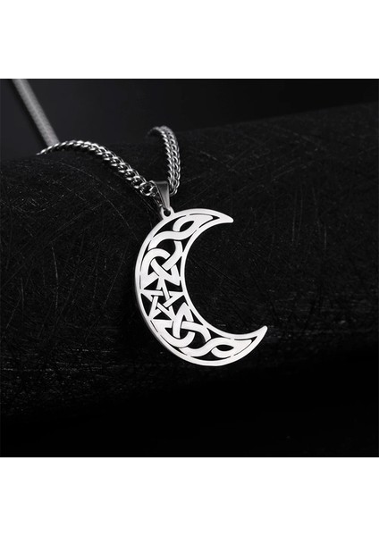 Ay Gümüş Kolye