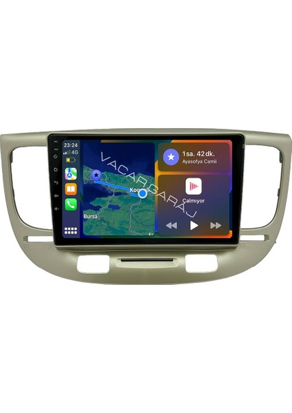 Kıa Rıo 2006-11 Uyumlu Androıd Multimedya Gerçek 2/32 Kablosuz Carplay Geri Görüş Kameralı