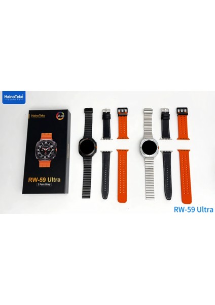 Haino Teko Yeni Rw 59 Watch Ultra Amoled Ekran 3 Kordon Akıllı Saat