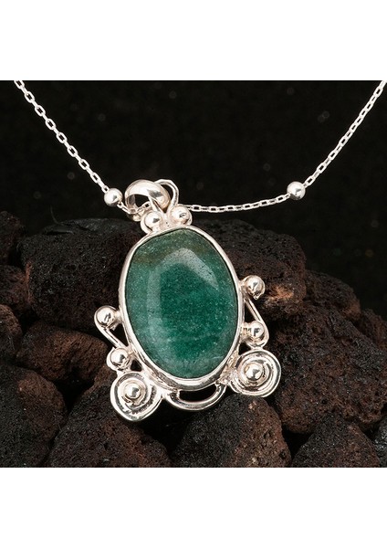 Jade Yeşim Taşlı Otantik Gümüş Kadın Kolye fiyatları