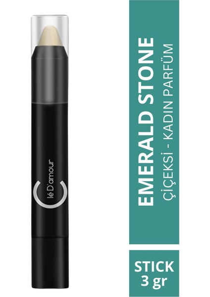 Cle D'Amour Emerald Stone (Gurme/Çiçeksi) Women - Kadın Stick Parfüm 3 gr - Vegan