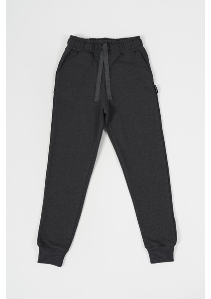 Siyah-Lacivert-Gri-Antrasit Kalın Pamuklu Beli ve Paçası Lastikli Cepli 4'lü Erkek Çocuk Eşofman Altı modelleri