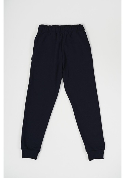 Lacivert Kalın Pamuklu Beli ve Paçası Lastikli Cepli 5-6-7-8-9-10-11-12 Yaş Kız Çocuk Eşofman Altı indirimleri