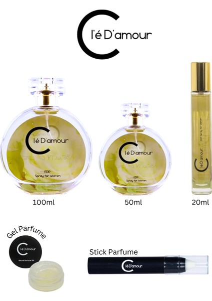 Cle D'Amour Beauty Of Life (Miskli-Çiçeksi) Women - Kadın Jel Parfüm 15 ml - Vegan