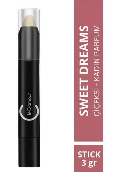 Cle D'amour Kadın Stick Parfüm 3 gr - Sweet Dreams (ÇİÇEKSİ) Women - Vegan