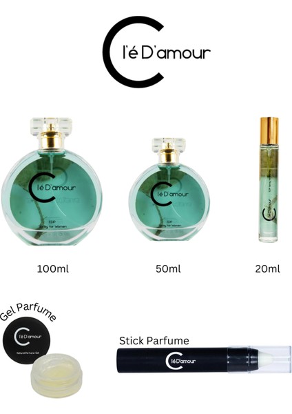 Cle D'Amour Emerald Stone (Gurme/Çiçeksi) Women - Kadın Jel Parfüm 15 ml - Vegan