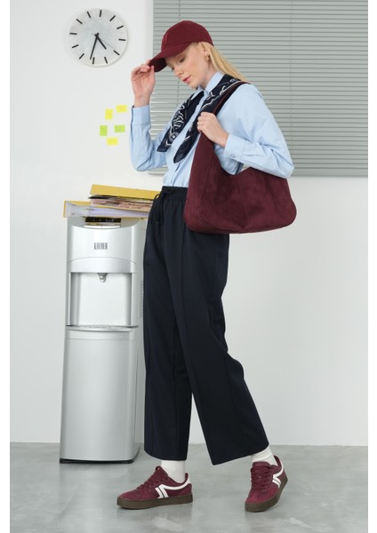 Önü Dikiş Detaylı Pantolon Koyu Lacivert