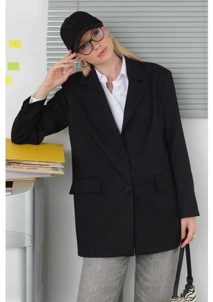 Klasik Blazer Ceket Siyah