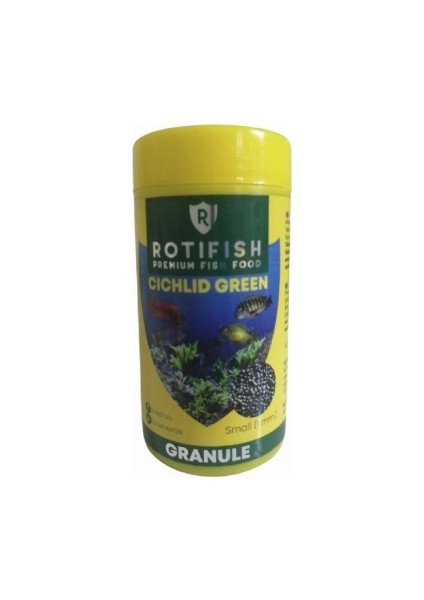Rotıfish Cichlid Green Granule Small 1 mm 100 ml 40GR