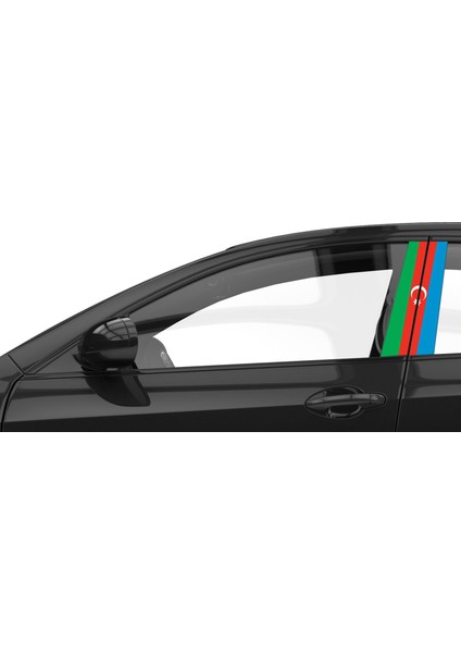 Araba Etiketleri, Tuning Kaplama, Direk Folyosu - Azerbaycan Bayrağı modelleri