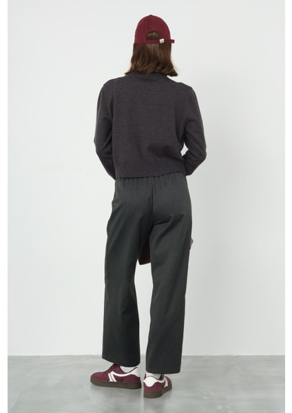 Önü Dikiş Detaylı Pantolon Antrasit fırsatları