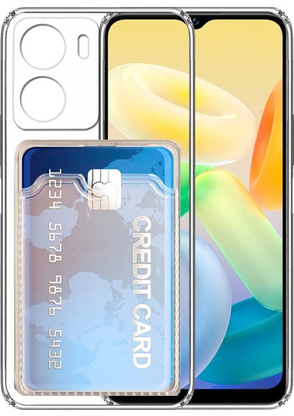 Tecno Camon 20 Kılıf Kamera Korumalı Kartlıklı Setra Şeffaf Silikon