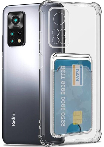 Xiaomi Redmi Note 12S Kılıf Kamera Korumalı Kartlıklı Setra Şeffaf Silikon