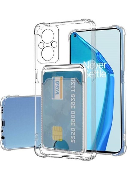Xiaomi Poco M5 Kılıf Kamera Korumalı Kartlıklı Setra Şeffaf Silikon