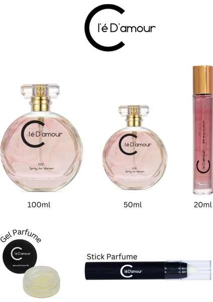 Cle D'amour Kadın Jel Parfüm 15 ml - Sweet Dreams (ÇİÇEKSİ) Natural Women - Vegan modelleri
