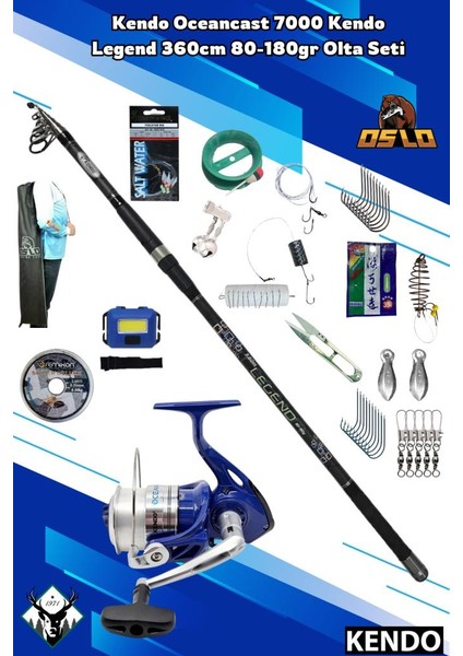 Kendo Oceancast 7000 Kendo Legend 360CM 80-180GR Olta Seti