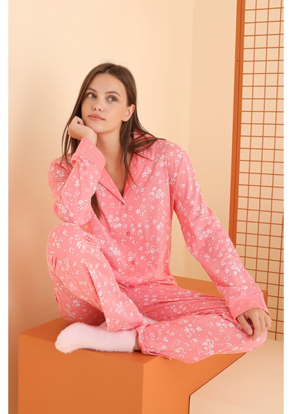 Önden Düğmeli Pijama Takım 68071