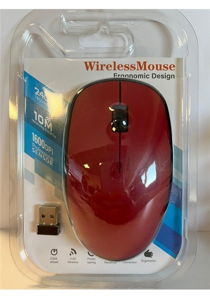 Elba G-212 Kırmızı 2.4ghz Kablosuz Mouse