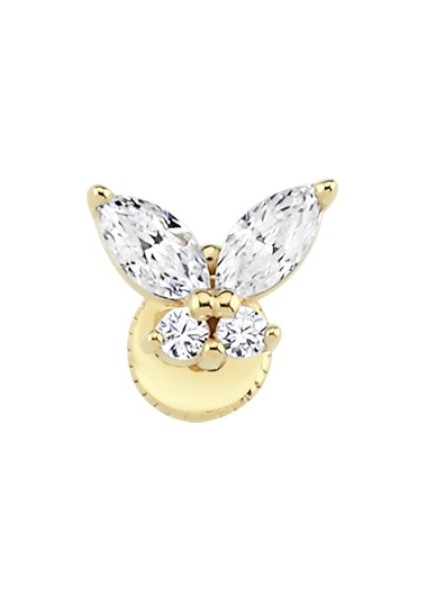Altın Markiz Kelebek Helix Piercing