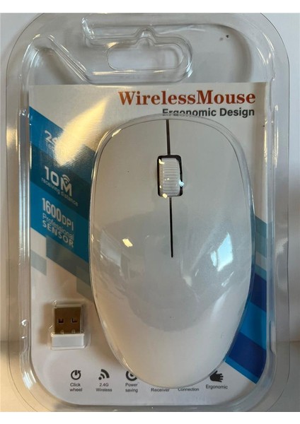 Elba G-212 Beyaz 2.4ghz Kablosuz Mouse