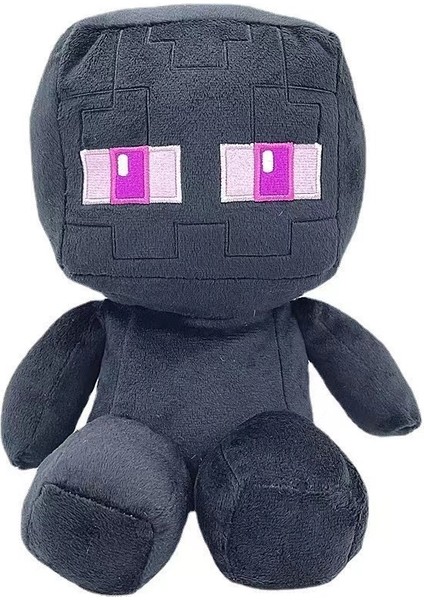 Minecraft Oturan Enderman Figürü Peluş Oyuncak - Siyah (Yurt Dışından)