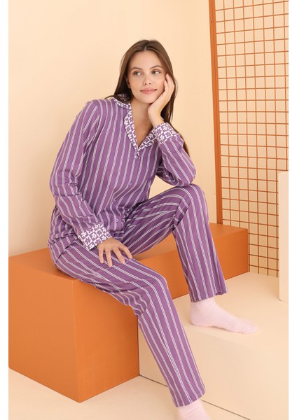 Önden Düğmeli Pijama Takım 68070