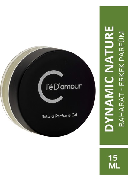 Cle D'Amour Dynamic Nature (Turunçgil/Baharat) Men - Erkek Jel Parfüm 15 ml - Vegan