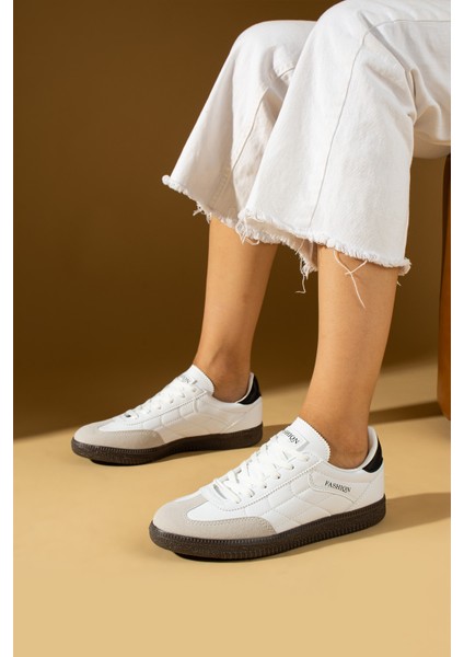 Dikiş Detaylı Rahat Taban Bağcıklı Kadın Sneakers 001-1007-24ZÇT