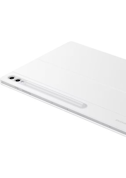 Galaxy Tab S10 / S9 Ultra Klavyeli Mousepadli Kılıf Beyaz