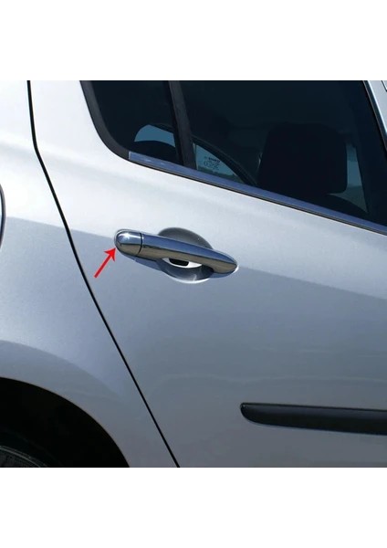 Alminox Oto Renault Clio 3 Hb Krom Kapı Kolu 4 Kapı 2005-2012 Paslanmaz Çelik