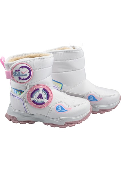 Boot's Çırtlı & Bağçıklı Ortapedik & Anatomik Sağlam Kaymaz Tabanlı Uzun Konçlu Içi Kürklü Nefes Alan Çocuk Snow Boot