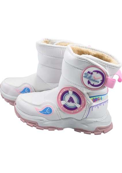 Boot's Çırtlı & Bağçıklı Ortapedik & Anatomik Sağlam Kaymaz Tabanlı Uzun Konçlu Içi Kürklü Nefes Alan Çocuk Snow Boot