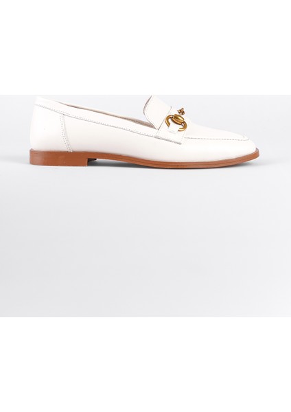 Hakiki Deri Metal Tokalı Kadın Loafer Ayakkabı fiyatları