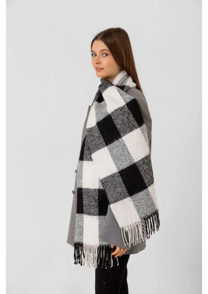 Püsküllü Buklet Atkı Şal 40X210 cm 1291 Siyah fiyatları